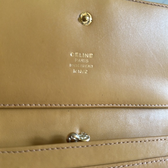 Celine Macadam Pattern Bi-Fold Long Wallet PVC & Leather Beige Tea Brown. - Picture 6 of 9